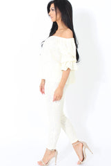 Cream Lace Two Piece - Nicole