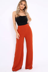 Black Wrap Over Front Cut Out Bandeau Bodysuit - Nikole