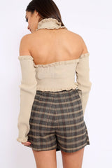 Stone Halter Neck Frill Jumper - Niley