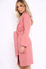 Pink Long Duster Coat - Nina