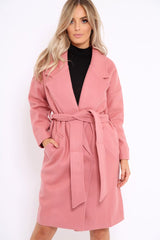 Pink Long Duster Coat - Nina