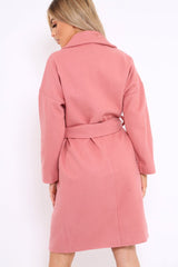 Pink Long Duster Coat - Nina