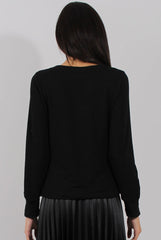 Black Fluffy Ice Cream Jumper - Noella