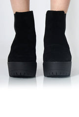 Norma Black Suede Ankle Boots