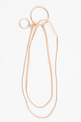 Nude Faux Suede Wrap Ring Belt - Marleny
