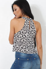 Ruby White Floral top