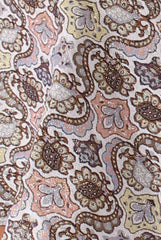 Nude Metallic Floral Print Mini Skater Dress - Oberon