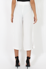 White Side Slit Culottes - Odette