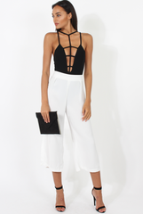 White Side Slit Culottes - Odette