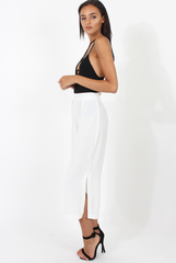 White Side Slit Culottes - Odette