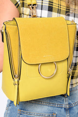 Mustard Multi Way Adjustable Ring Front Bag - Olina