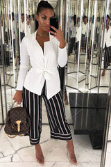 White Belted Blazer - Kenna