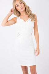 White Crochet Lace Body Dress - Tula