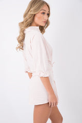 Pink Corset Front Shirt Dress - Malika