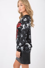 Tie Dye Sequined Eagle Distressed Jumper - Zarah