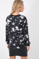 Tie Dye Sequined Eagle Distressed Jumper - Zarah