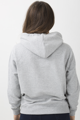 Grey 'I Woke Up Like This' Slogan Hoodie - Bey