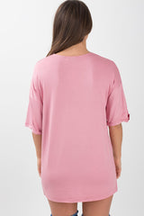 Pink Anarchy Cut Out Pin Detail T-Shirt Dress - Lollie