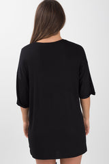 Black Anarchy Cut Out Pin Detail T-Shirt Dress - Lollie