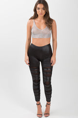 Silver Sheer Metallic Knit Bralet - Sadie