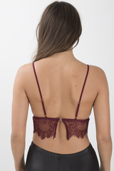 Wine Lace Bralet - Evie