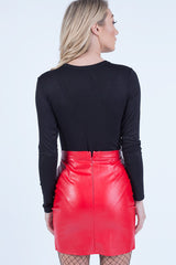 Black Eyelet Harness Bodysuit - Stella