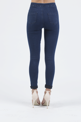 Indigo High Waisted Ripped Knee Skinny Jeans - Amara