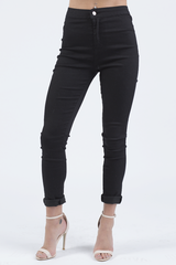 Black High Waisted Skinny Jeans - Taylor