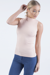 Nude Ribbed Top - Lucy