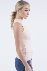 Nude Ribbed Top - Lucy