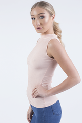 Nude Ribbed Top - Lucy
