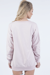 Pink Oversized Ruched Sleeve Jumper Dress - Hayley