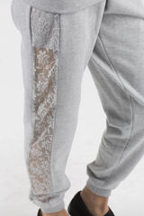 Grey Lace Insert Tracksuit - Mila