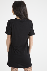 Black Front Distressed 'Amuse Society' T-Shirt Dress - Lexi