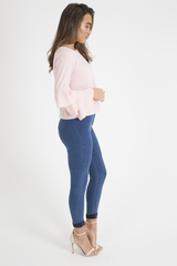 Pink Triple Frill Sleeve Top - Clara