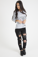 Grey Distressed 'Arizona Phoenix' Print Top - Nova