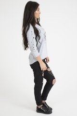 Grey Distressed 'Arizona Phoenix' Print Top - Nova