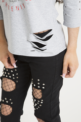 Grey Distressed 'Arizona Phoenix' Print Top - Nova