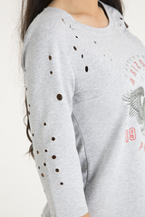 Grey Distressed 'Arizona Phoenix' Print Top - Nova