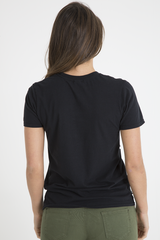 Black Laser Cut Top - Lacey