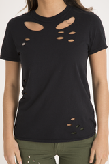 Black Laser Cut Top - Lacey