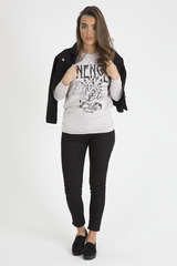 Beige Heavy Metal Cold Shoulder Jumper - Neve