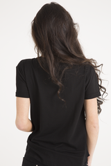 Black Reversible Sequin 'Love' Slogan T-Shirt - Ida