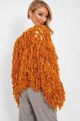 Mustard Crop Shaggy Jacket - Idelle