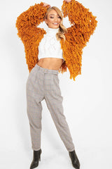 Mustard Crop Shaggy Jacket - Idelle