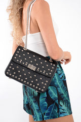 Black Studded Cross Body Bag -  Orba