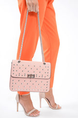 Pink Studded Cross Body Bag -  Orba