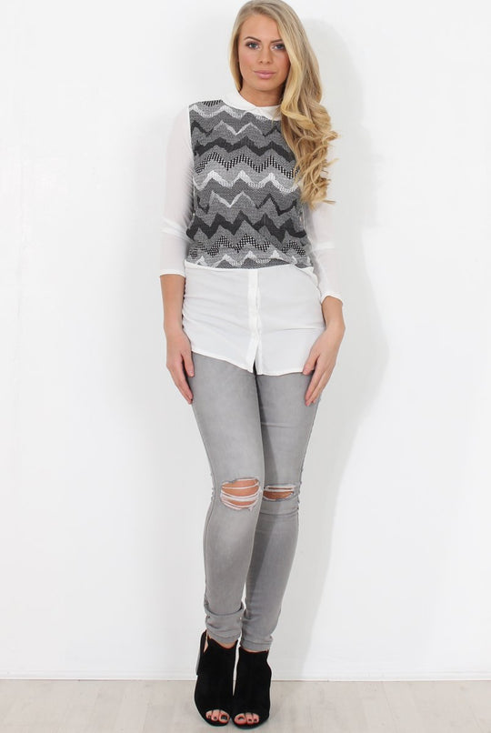 Grey Panel Top - Orlah