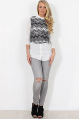 Grey Panel Top - Orlah