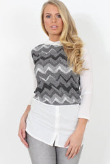 Grey Panel Top - Orlah
